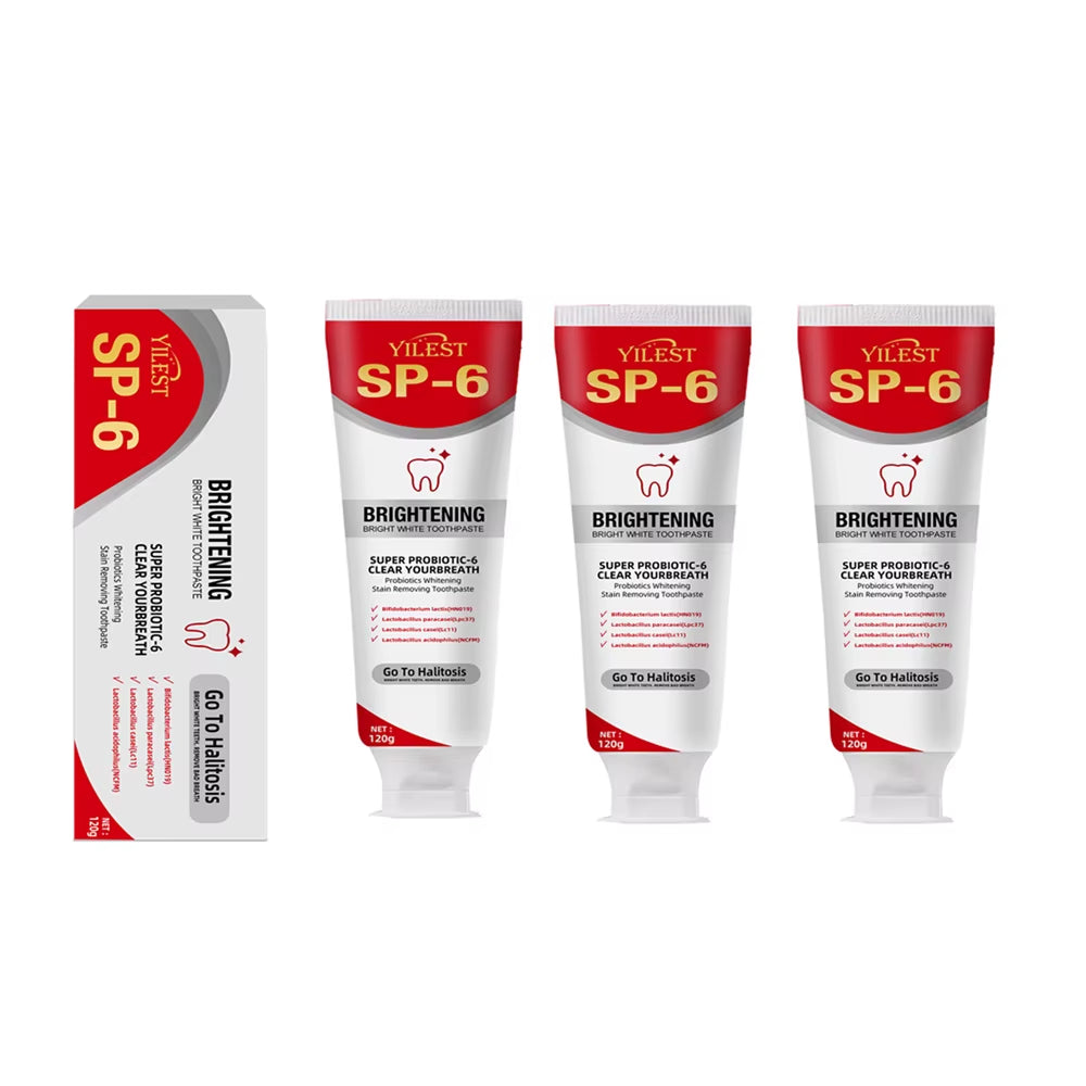 140G SP-6 Probiotic Toothpaste Whitening Tooth Remove Plaque Prevent Dental Caries Oral Hygiene Clean Fresh Breath Gum Oral Care