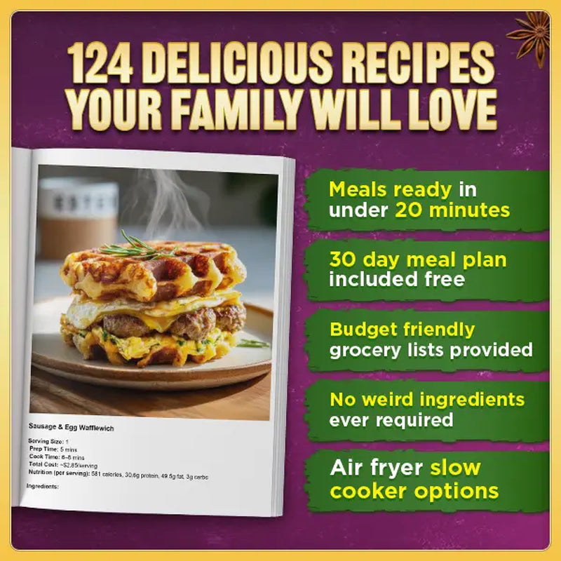 Transform Your Health: The Ultimate High Protein Cookbook with 124 Tasty Low-Carb Recipes & a 30-Day Meal Plan