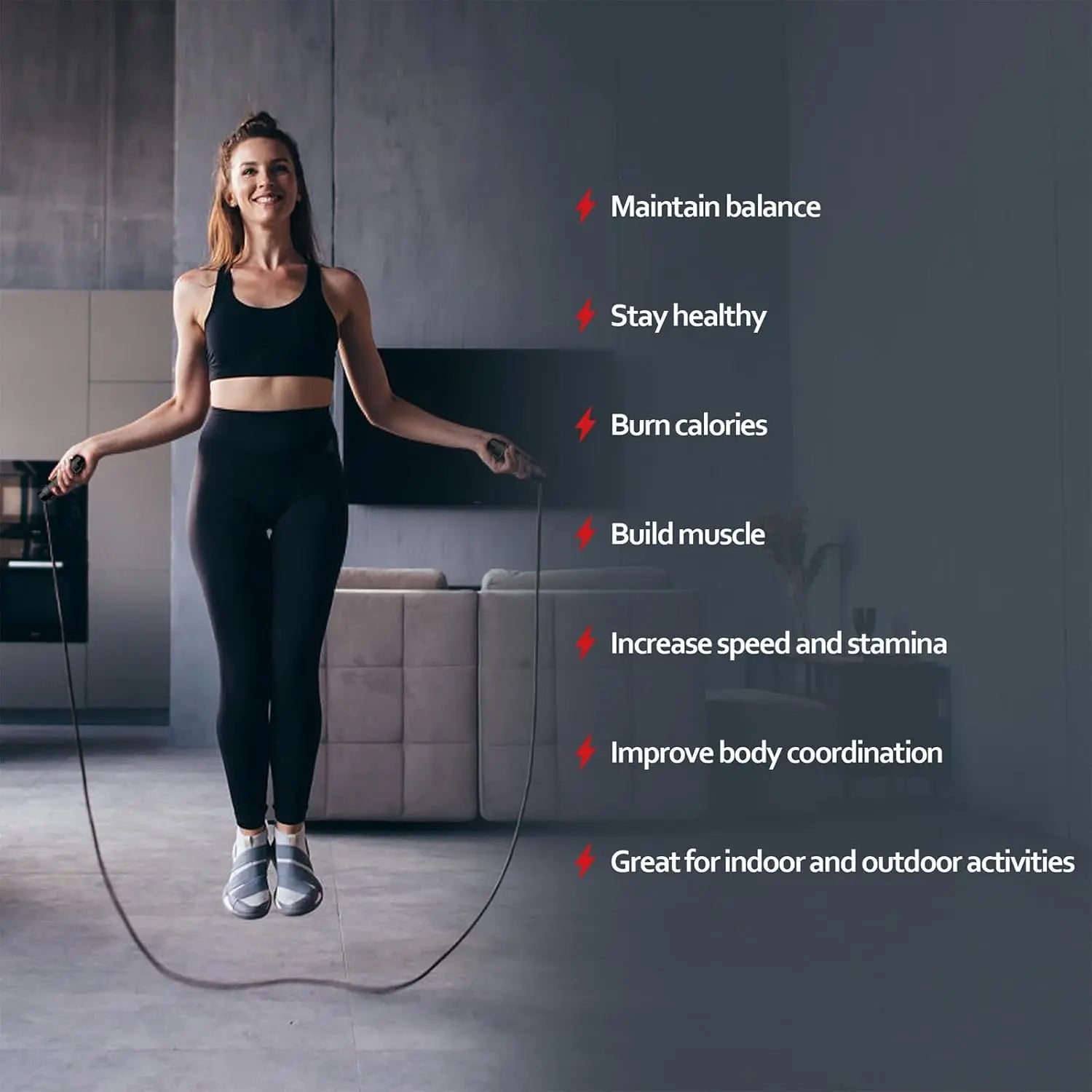 Pro Speed Adjustable Jump Rope - Tangle-Free Skipping Rope with Smooth Ball Bearing, Ergonomic Handles for All Ages - Perfect for Home, School & Gym Workouts