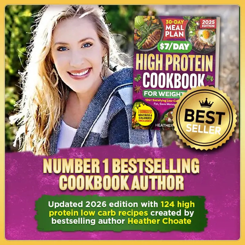 Transform Your Health: The Ultimate High Protein Cookbook with 124 Tasty Low-Carb Recipes & a 30-Day Meal Plan