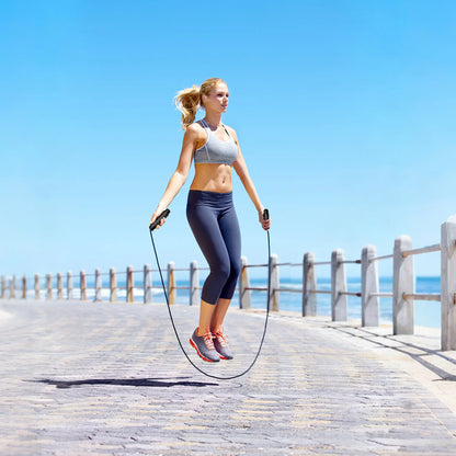 Pro Speed Adjustable Jump Rope - Tangle-Free Skipping Rope with Smooth Ball Bearing, Ergonomic Handles for All Ages - Perfect for Home, School & Gym Workouts