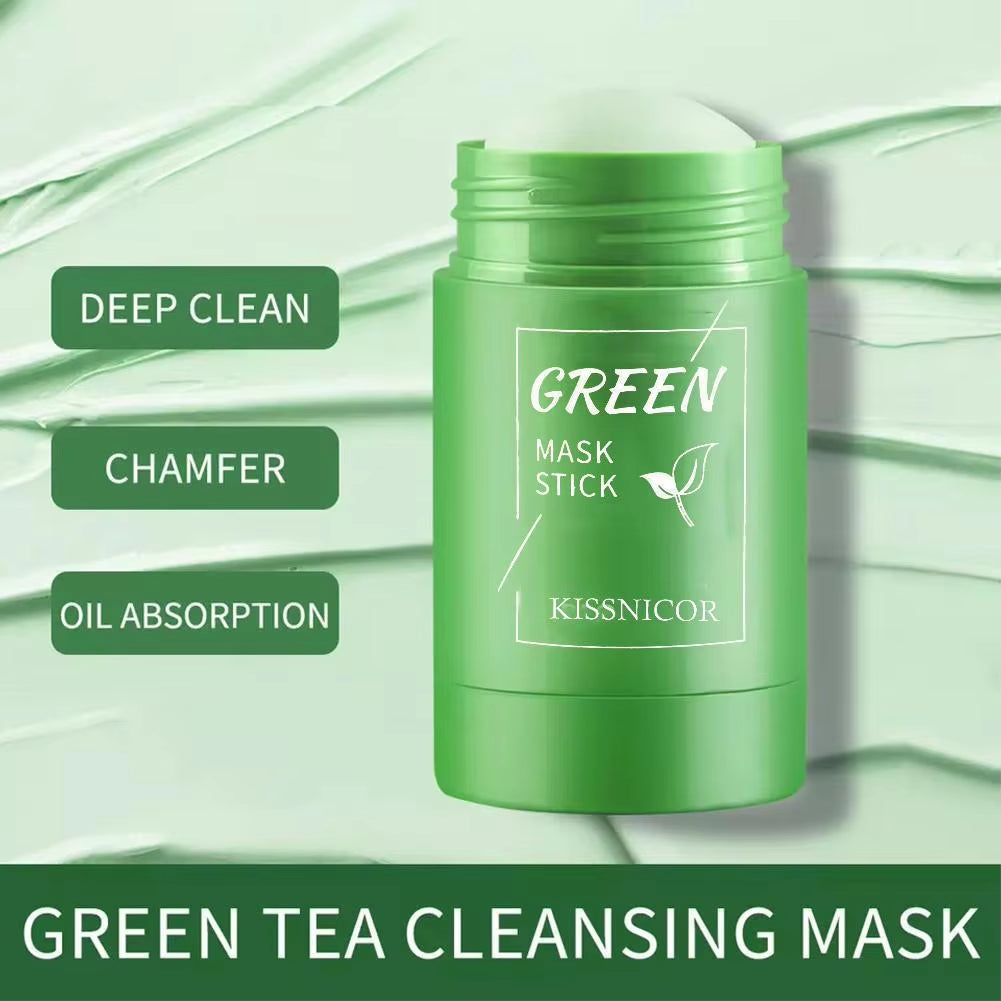 Green Tea Cleansing Stick Mask - Deep Clean Pores & Remove Blackheads, Moisturizing Facial Treatment, 40G
