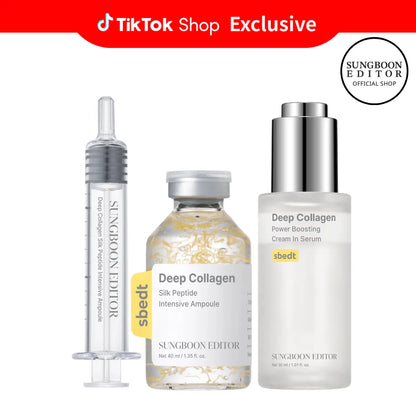 Silk Collagen & Peptide Face-Lift Duo – Tiktok Exclusive Gift Set for Firming, Moisturizing, and Anti-Aging with 8 Types of Hyaluronic Acid