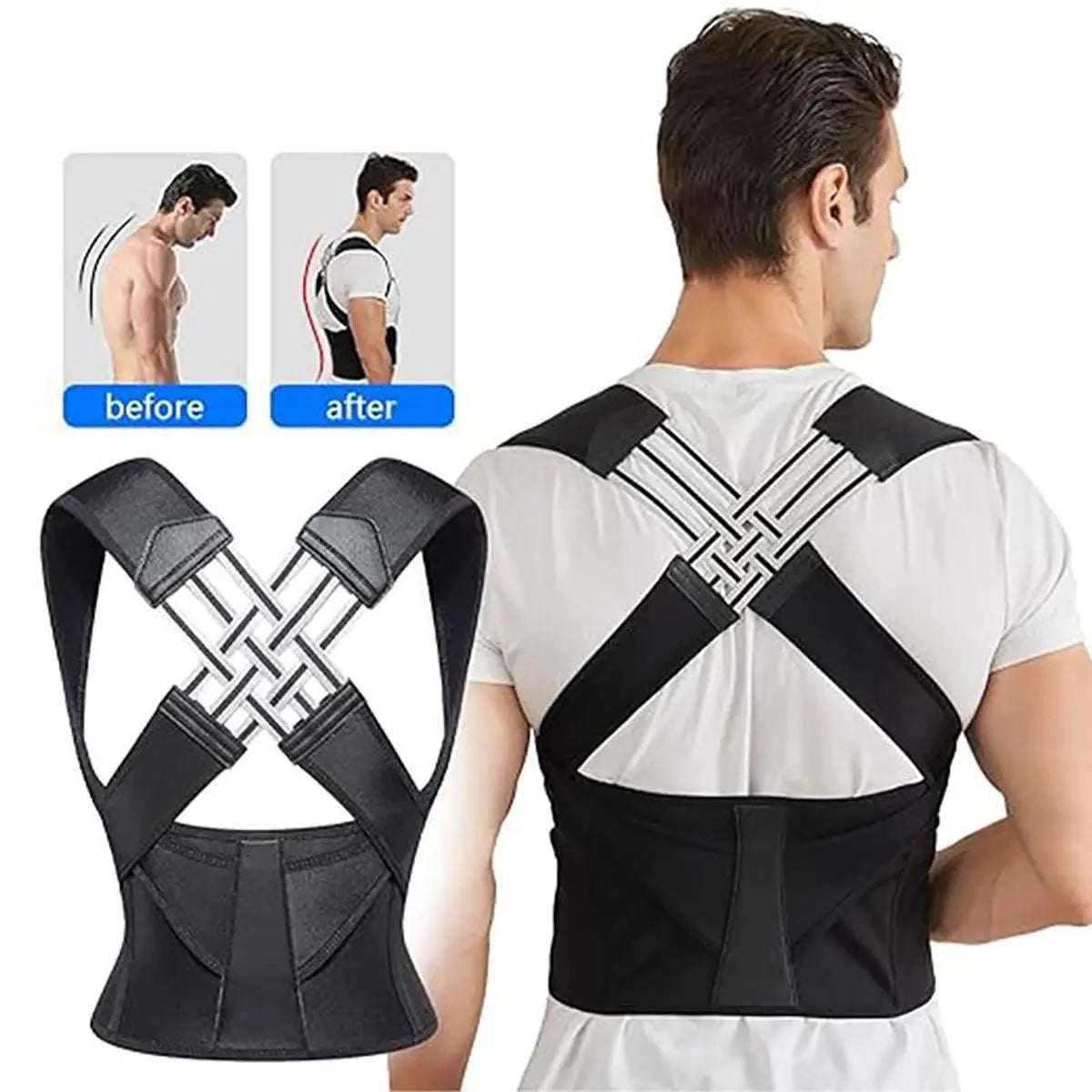 Unisex 2.0 Waist Trainer & Posture Corrector - Ultimate Back Support Brace for Men, Women & Teens